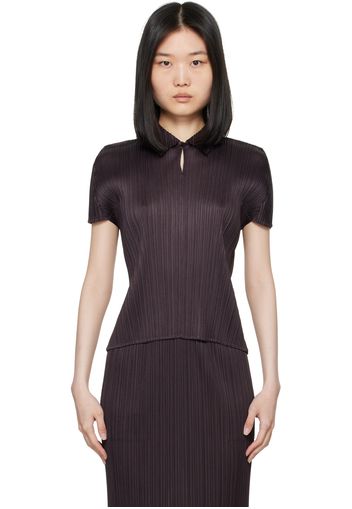 PLEATS PLEASE ISSEY MIYAKE Black Monthly Colors April Polo