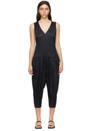 Pleats Please Issey Miyake Black Fluffy Basics Jumpsuit