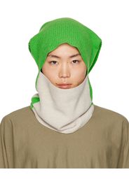 HOMME PLISSÉ ISSEY MIYAKE Green Frame & Blocks Scarf