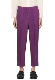 HOMME PLISSÉ ISSEY MIYAKE Purple Pleats Bottoms Trousers