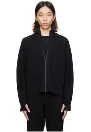 HOMME PLISSÉ ISSEY MIYAKE Black Rustic Knit Sweater