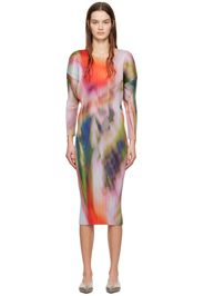 PLEATS PLEASE ISSEY MIYAKE Multicolor Turnip & Spinach Maxi Dress