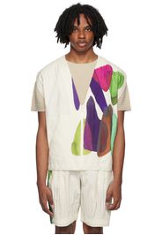 HOMME PLISSÉ ISSEY MIYAKE Off-White Cascade Picturesque Vest