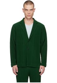 HOMME PLISSÉ ISSEY MIYAKE Green Tailored Pleats 1 Blazer