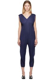 PLEATS PLEASE ISSEY MIYAKE Navy Thicker Bottoms 1 Jumpsuit