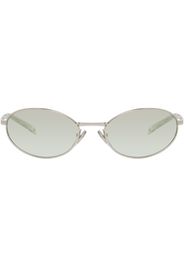 Prada Eyewear Silver Logo Sunglasses