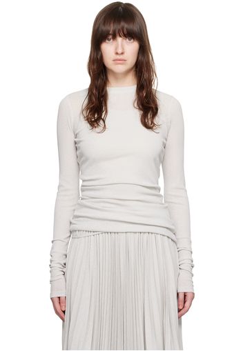 Proenza Schouler Gray Roger Long Sleeve T-Shirt