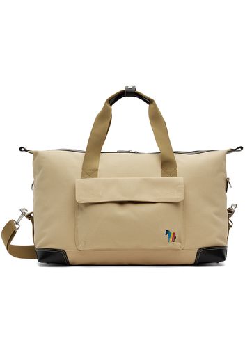 PS by Paul Smith Beige Embroidered Duffle Bag