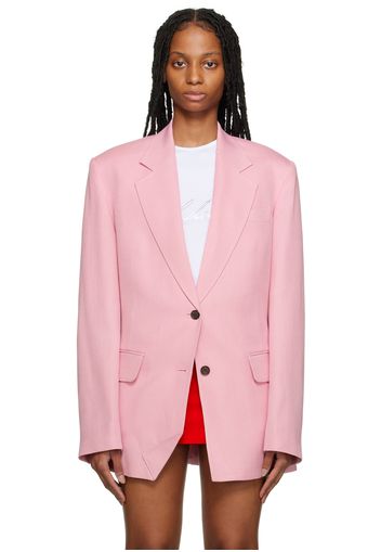 Pushbutton Pink Two-Button Blazer