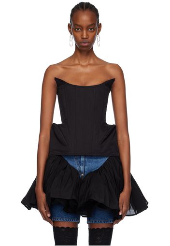 Pushbutton Black Puff Detail Camisole