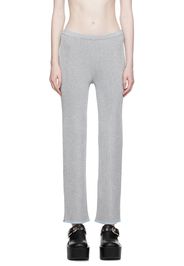 Pushbutton Silver Fitted Lounge Pants