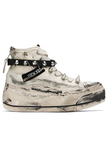 R13 SSENSE Exclusive Off-White Double Grommet Kurt Sneakers