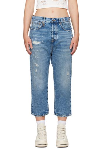 R13 Blue Tailored Drop Jeans