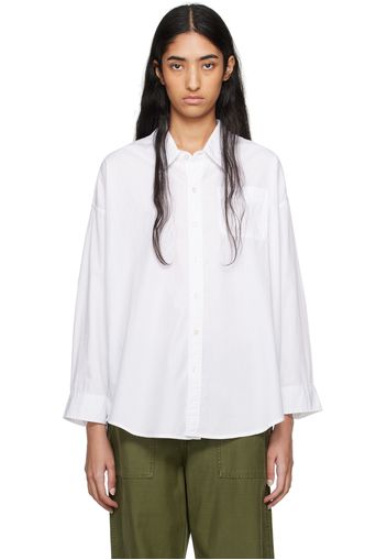 R13 White Drop Neck Shirt