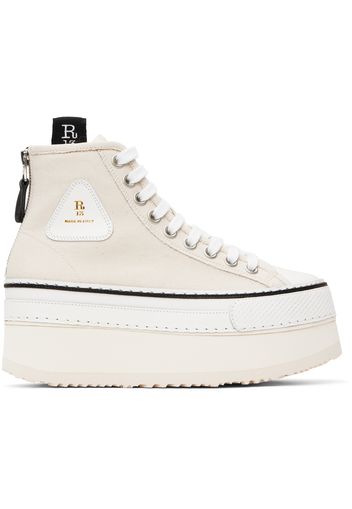 R13 Off-White Courtney Platform Sneakers