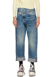 R13 Blue Crossover Jeans