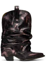 R13 Black & Pink Low Rider Cowboy Boots