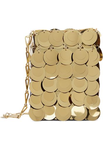 Rabanne Gold Mini Sparkle Discs Bag