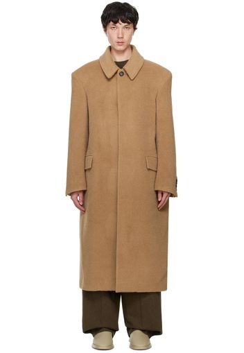 Recto Tan Balmacaan Coat