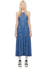 Re/Done Blue Racer Tank Denim Midi Dress