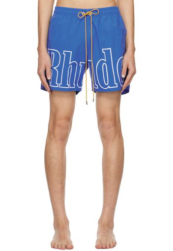 Rhude Blue Printed Swim Shorts