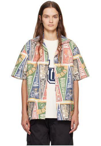 Rhude Multicolor Collegiate Flag Shirt