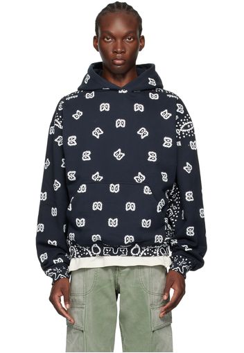 Rhude Black Bandana Print Hoodie