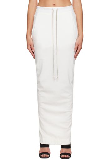 Rick Owens DRKSHDW White Pillar Maxi Skirt