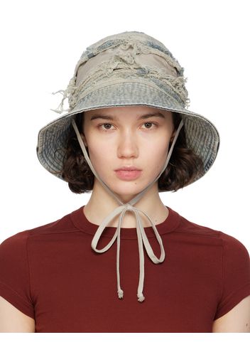 Rick Owens DRKSHDW Blue Distressed Bucket Hat