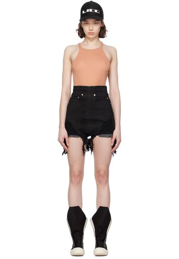 Rick Owens DRKSHDW Black Dirt Cutoffs Denim Shorts