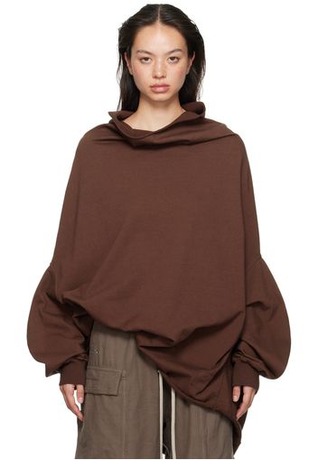 Rick Owens DRKSHDW Brown Porterville Shroud Sweatshirt