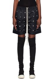 Rick Owens DRKSHDW Black Press-Stud Shorts