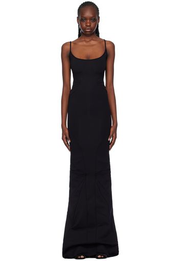 Rick Owens Lilies Black Flared Maxi Dress