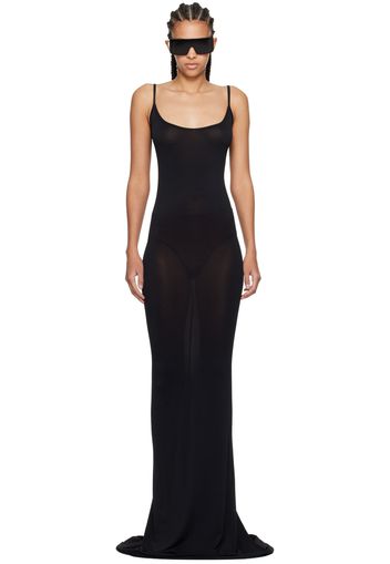 Rick Owens Lilies Black Slip Maxi Dress