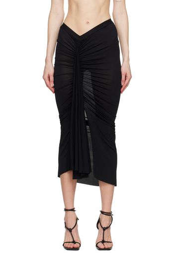 Rick Owens Lilies Black Fog Midi Skirt