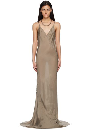 Rick Owens Gray Slip Maxi Dress