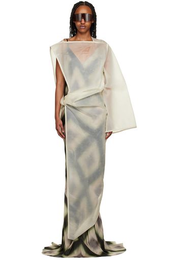 Rick Owens Beige Edfu Leather Maxi Dress