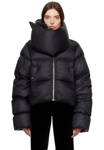 Rick Owens Black Funnel Neck Down Jacket