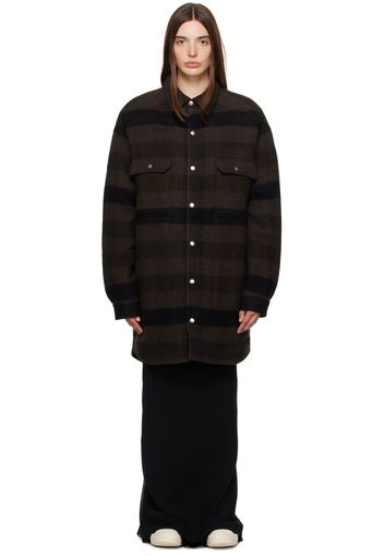 Rick Owens Brown Oversized Jacket