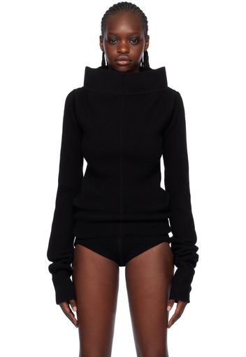 Rick Owens Black Cowl Sweater