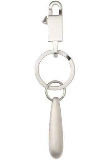 Rick Owens Silver Teardrop Keychain