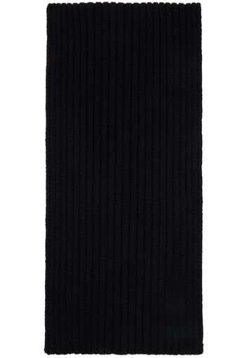 Rick Owens Black Ribbed Scarf