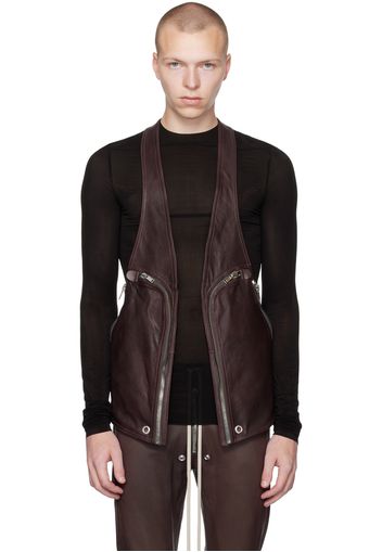 Rick Owens Brown Bauhaus Leather Vest