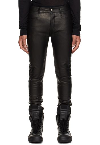 Rick Owens Black Luxor Tyrone Leather Pants