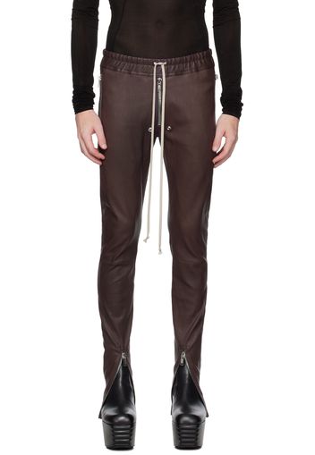 Rick Owens Brown Gary Leather Pants