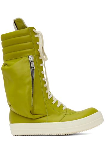 Rick Owens Green Cargobasket Sneakers