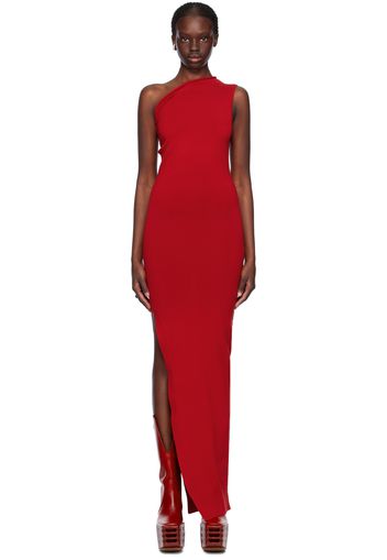 Rick Owens Red Athena Maxi Dress