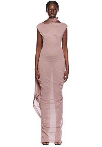 Rick Owens Pink Scarf Maxi Dress