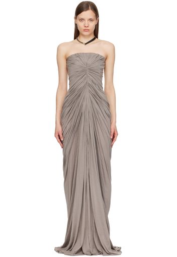 Rick Owens Gray Radiance Bustier Maxi Dress