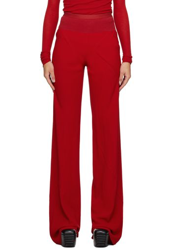 Rick Owens Red Bias Lounge Pants